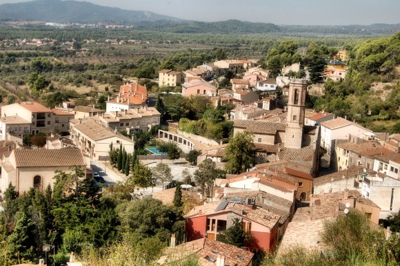 collbato Collbató desde la colina del castillo