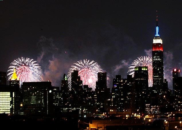El Empire State durante el 4 de julio